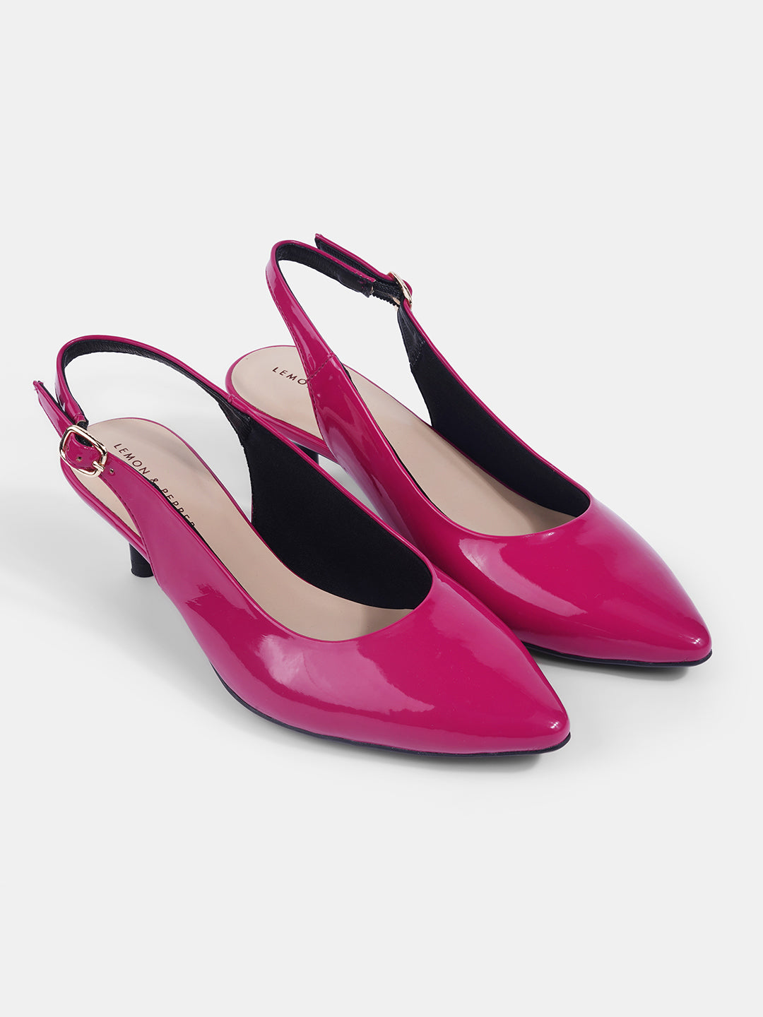Kitten Heel Slingback Sandal Lemon Pepper Shoes