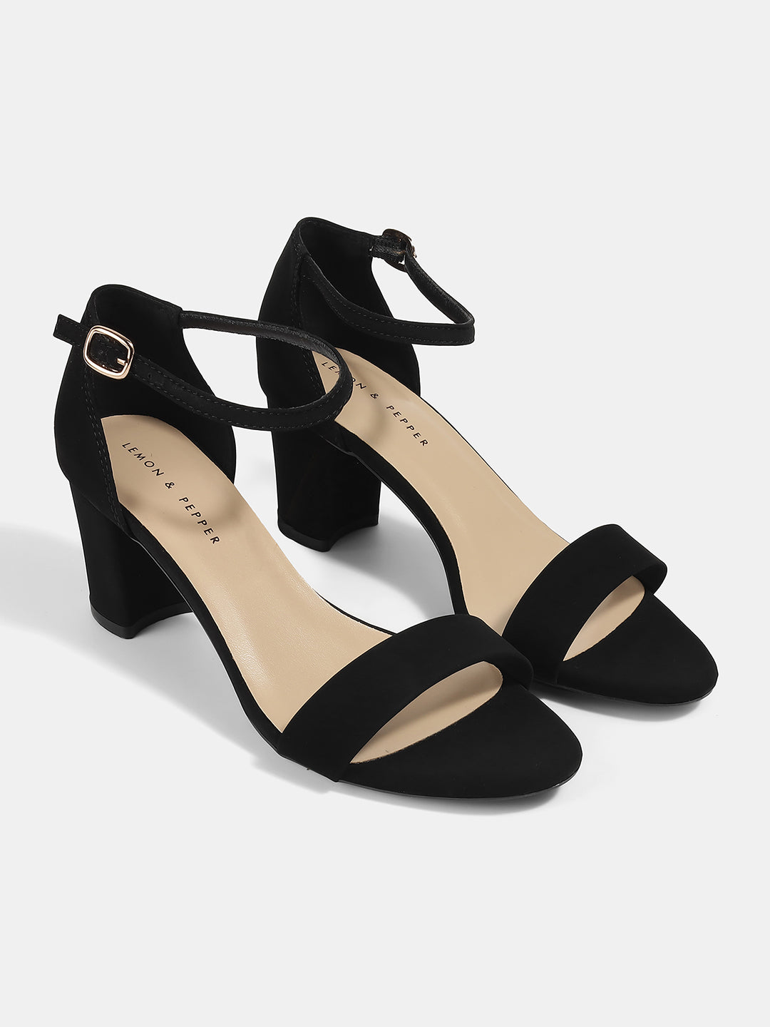 Block Heel Ankel Strap Sandal - Main Image