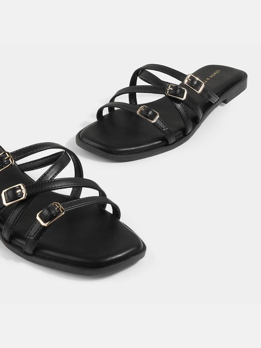 Flat Slides – Lemon & Pepper Shoes