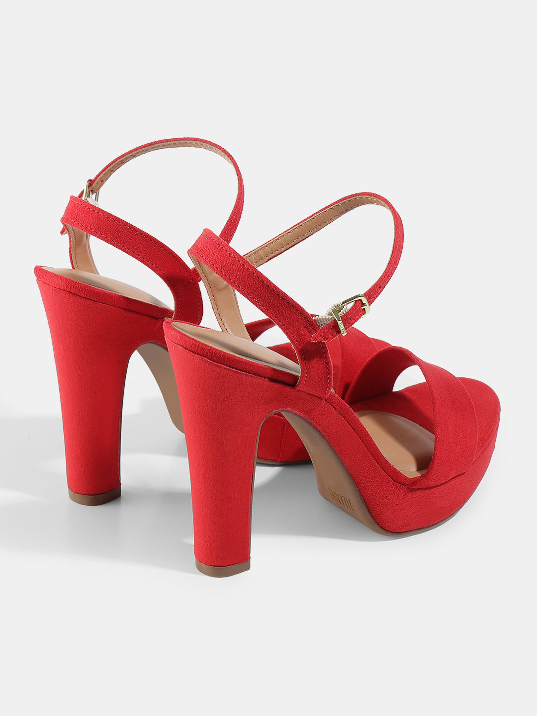 Red block online heel sandal