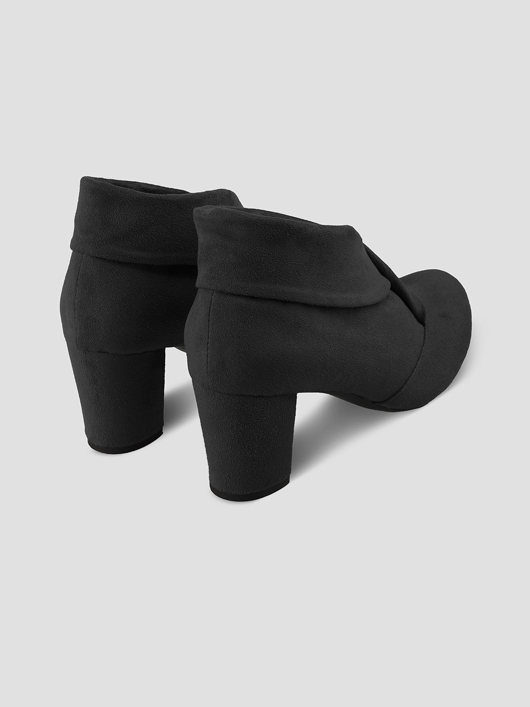 Black Suede Studio Love Heeled Boots | Anthropologie